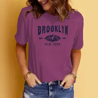 Women's T-shirt Short Sleeve T-Shirts Printing Streetwear Letter Mountain main image 4