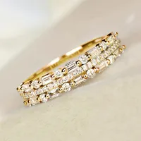 Wholesale Simple Style Classic Style Solid Color Copper Inlay Zircon Rings main image 4