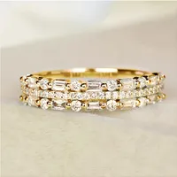 Wholesale Simple Style Classic Style Solid Color Copper Inlay Zircon Rings main image 3