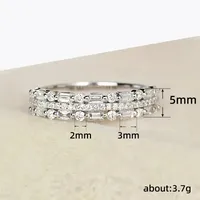 Wholesale Simple Style Classic Style Solid Color Copper Inlay Zircon Rings main image 5