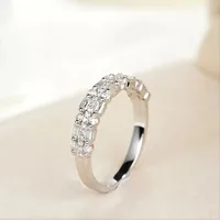 Wholesale Simple Style Classic Style Solid Color Copper Inlay Zircon Rings main image 2
