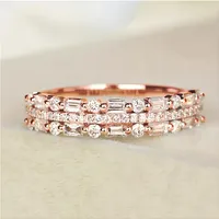 Wholesale Simple Style Classic Style Solid Color Copper Inlay Zircon Rings sku image 9