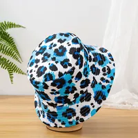 Unisex Casual Vacation Leopard Printing Flat Eaves Bucket Hat main image 3