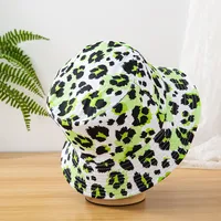 Unisex Casual Vacation Leopard Printing Flat Eaves Bucket Hat main image 2