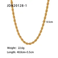 Wholesale Jewelry Simple Style Twist Stainless Steel Titanium Steel Plating Necklace main image 4