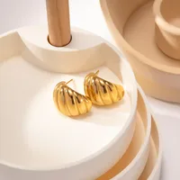 Letter Plating 316 Stainless Steel  Earrings main image 5