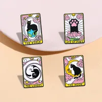 Cartoon Style Cat Alloy Stoving Varnish Unisex Brooches main image 1