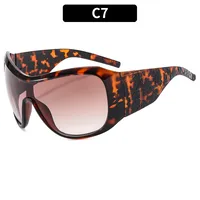 Simple Style Classic Style Solid Color Leopard Pc Square Full Frame Women's Sunglasses sku image 5