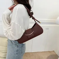 Women's Medium Pu Leather Solid Color Streetwear Pillow Shape Magnetic Buckle Underarm Bag main image 4