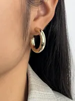 1 Pair Simple Style Artistic C Shape Copper 14K Gold Plated Ear Studs main image 5