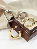 1 Pair Simple Style Artistic C Shape Copper 14K Gold Plated Ear Studs main image 1
