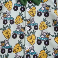 Easter Cute Car Radish Printing Cotton Blend Boys Clothing Sets main image 4