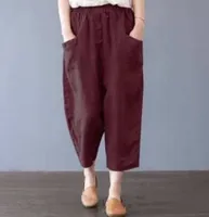 Women's Daily Simple Style Solid Color Ankle-Length Casual Pants Wide Leg Pants main image 3