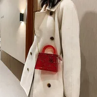 Women's Small PVC Solid Color Vintage Style Square Lock Clasp Crossbody Bag main image 4