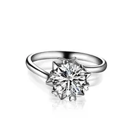 925 Sterling Silver Moissanite Geometric Rings main image 3