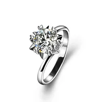 925 Sterling Silver Moissanite Geometric Rings main image 5