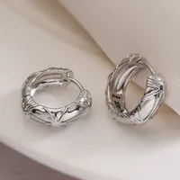 1 Pair Simple Style Commute Geometric Inlay Copper Zircon 18K Gold Plated White Gold Plated Earrings main image 4