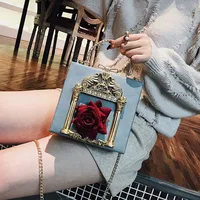 Women's Small Pu Leather Flower Streetwear Pearls Lock Clasp Shoulder Bag main image 3
