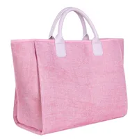 Women's Large Canvas Polyester Solid Color Streetwear Magnetic Buckle Tote Bag main image 5