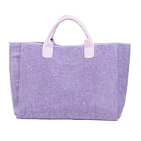 Women's Large Canvas Polyester Solid Color Streetwear Magnetic Buckle Tote Bag sku image 4