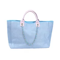 Women's Large Canvas Polyester Solid Color Streetwear Magnetic Buckle Tote Bag main image 2