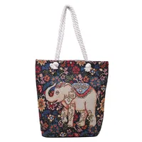 Women's Small Canvas Elephant Streetwear Square Zipper Square Bag main image 3