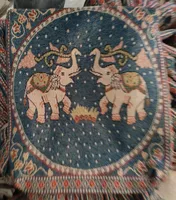 Women's Small Canvas Elephant Streetwear Square Zipper Square Bag sku image 3