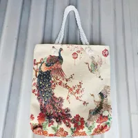 Women's Small Canvas Elephant Streetwear Square Zipper Square Bag sku image 6