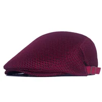 Men's Basic Simple Style Solid Color Curved Eaves Beret Hat sku image 13