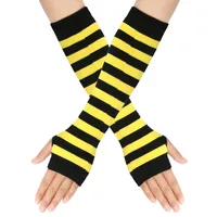 Women's Fashion Stripe Knitted Fabric Arm Sleeves sku image 45