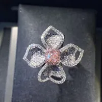 Fashion Flower Copper Diamond Gem main image 5