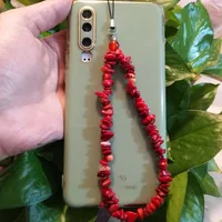 Casual Solid Color Coral Stoving Varnish Mobile Phone Chain main image 3