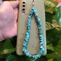 Casual Solid Color Coral Stoving Varnish Mobile Phone Chain sku image 2