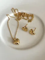 1 Pair Casual Korean Style Heart Shape Plating Inlay Sterling Silver Zircon Ear Studs main image 3