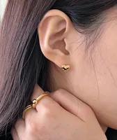 1 Pair Casual Korean Style Heart Shape Plating Inlay Sterling Silver Zircon Ear Studs main image 4