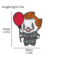 Cartoon Style Cute Funny Clown Ghost Skull Alloy Stamping Stoving Varnish Plating Unisex Brooches sku image 39