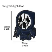 Cartoon Style Cute Funny Clown Ghost Skull Alloy Stamping Stoving Varnish Plating Unisex Brooches sku image 26