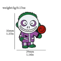Cartoon Style Cute Funny Clown Ghost Skull Alloy Stamping Stoving Varnish Plating Unisex Brooches sku image 24