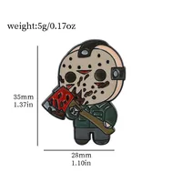 Cartoon Style Cute Funny Clown Ghost Skull Alloy Stamping Stoving Varnish Plating Unisex Brooches sku image 28