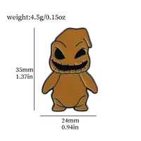 Cartoon Style Cute Funny Clown Ghost Skull Alloy Stamping Stoving Varnish Plating Unisex Brooches sku image 27