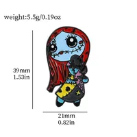 Cartoon Style Cute Funny Clown Ghost Skull Alloy Stamping Stoving Varnish Plating Unisex Brooches sku image 38