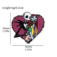 Cartoon Style Cute Funny Clown Ghost Skull Alloy Stamping Stoving Varnish Plating Unisex Brooches sku image 34