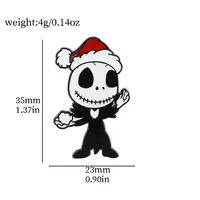 Cartoon Style Cute Funny Clown Ghost Skull Alloy Stamping Stoving Varnish Plating Unisex Brooches sku image 32
