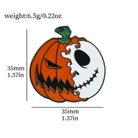 Cartoon Style Cute Funny Clown Ghost Skull Alloy Stamping Stoving Varnish Plating Unisex Brooches sku image 29