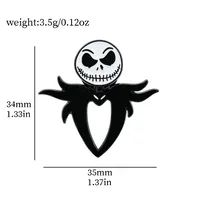 Cartoon Style Cute Funny Clown Ghost Skull Alloy Stamping Stoving Varnish Plating Unisex Brooches sku image 37