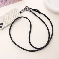 Simple Style Solid Color Pu Leather Knitting Chain Mobile Phone Chain sku image 5