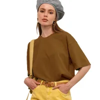 Women's T-shirt Short Sleeve T-Shirts Simple Style Solid Color main image 2