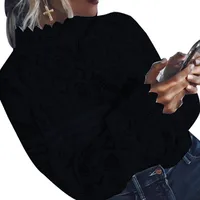 Women's Blouse Long Sleeve Blouses Embroidery Ruffles Hollow Out Elegant Printing Solid Color main image 4