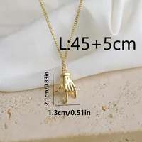 Copper 18K Gold Plated IG Style Simple Style Inlay Gesture Heart Shape Wings Zircon Pendant Necklace sku image 5
