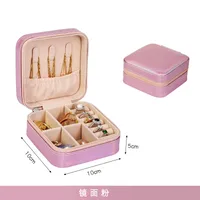 Korean Jewelry Storage Box Small Ring Earrings Jewelry Box Travel Portable Jewelry Box Factory In Stock Wholesale sku image 8
